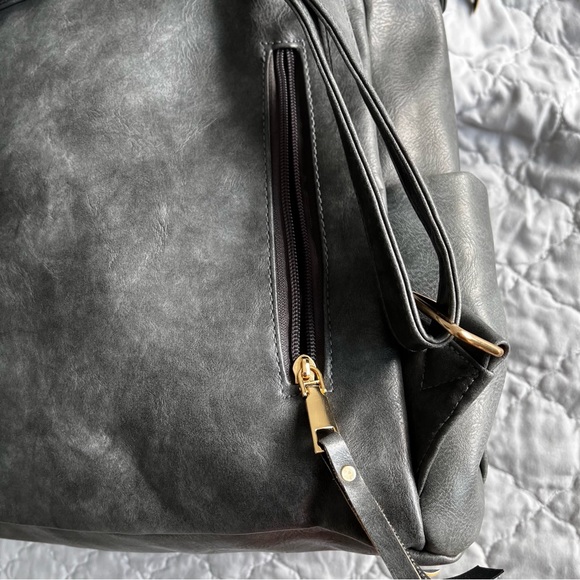 Modem + Chic Dark gray backpack with removable multicolored strap - Picture 12 of 14